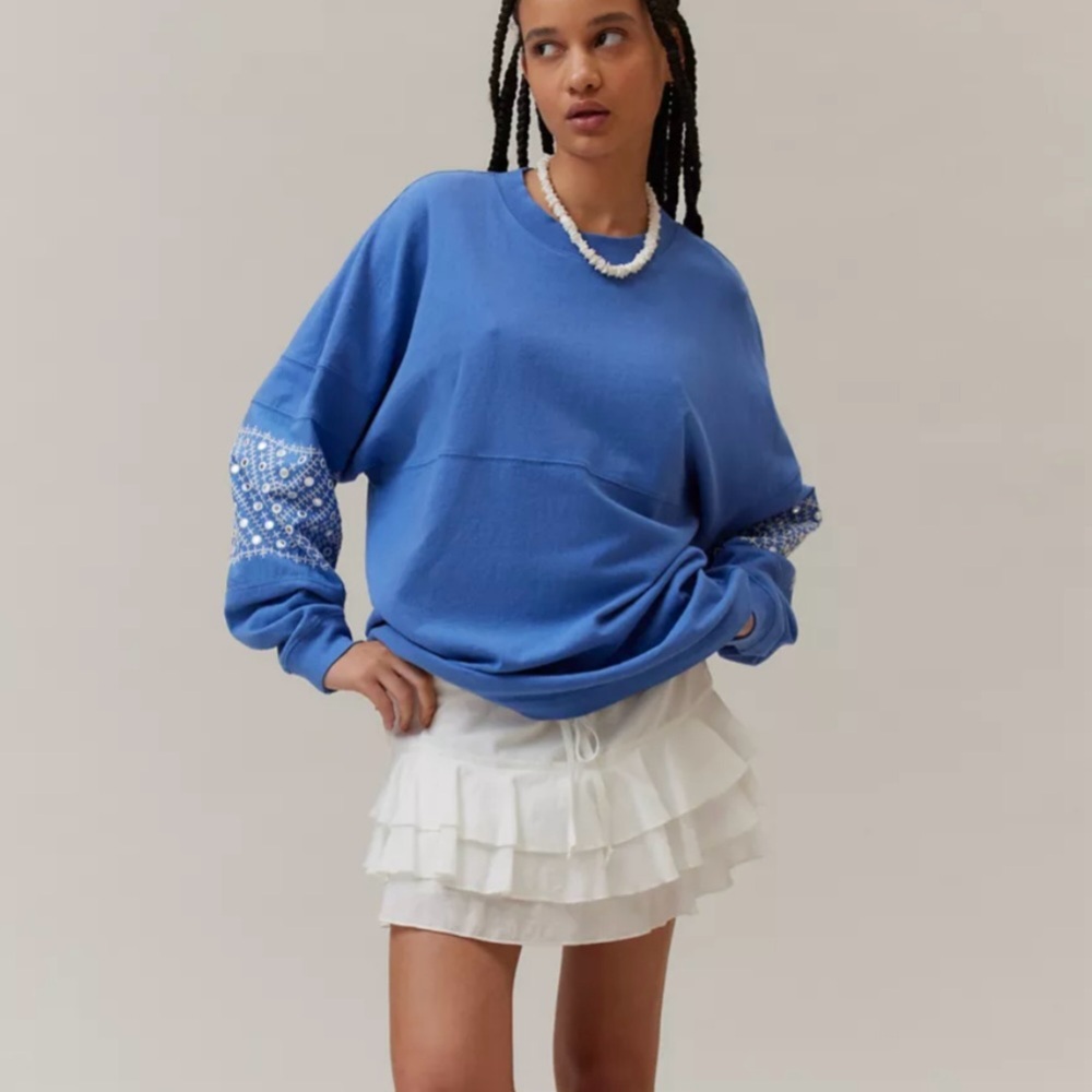 NWOT Urban outfitters BDG Cape May Embellished Long Sleeve Tee
